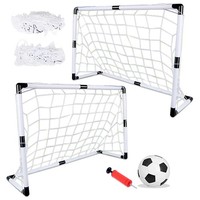 2x Kids Football Goal 120x63 cm Soccer Net Easy Assembly Sport Activity Gift Set