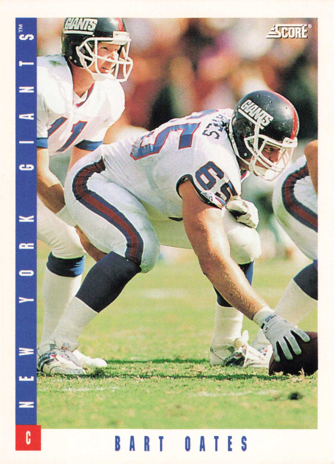 Bart Oates 1993 Score #404 New York Giants Football