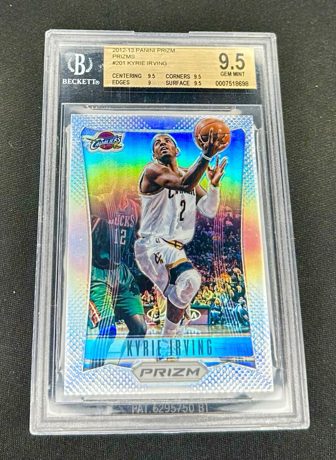 2012 Kyrie Irving Panini Prizm Silver Refractor Rookie BGS 9.5 GEM MINT #201 SP