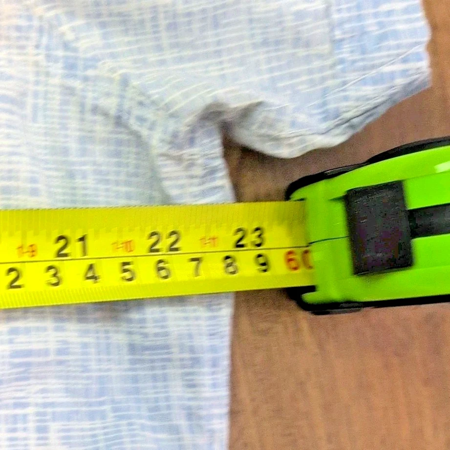 Structure Preppy Shirt Men's Size XL Blue Slim Fit Short Sleeve Button Up Pocket - Image 3 of 4