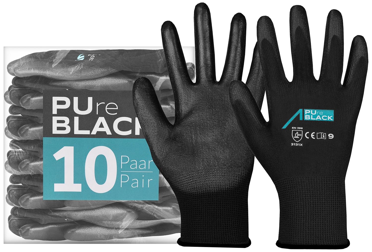 Gants de travail PUre Black anti ampoules et robustes pour protéger vos mains