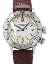 LONGINES Weems Pilot Manual Watch L2.606.4 33mm Silver Dial Limited Edition