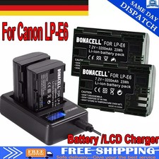 3200mAh LP-E6 Battery or Dual Charger For Nikon EOS R7 EOS R R5 R6 80D Camera