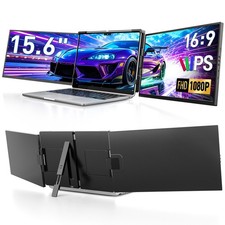 Dopesplay 15.6" Triple Screen Extender Portable Monitor FHD 1080P IPS for 13-17"