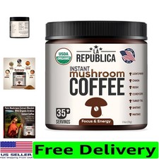 La Republica Instant Mushroom Coffee 2.47oz Organic Blend for Vitality