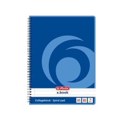 HERLITZ SPIRALBLOCK SPIRAL BLOCK COLLEGBLOCK LINIERT A5 NEU