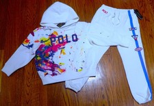 POLO RALPH LAUREN AUTHENTIC GIRLS ORIGINAL BRAND NEW 2Pc SWEATSUIT SET Sz 6, NWT