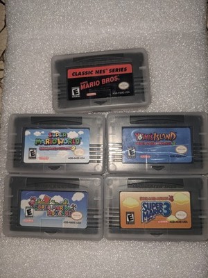 Original Mario & Super Mario Advance Games 1 2 3 & 4 Bros World Game Boy Advance