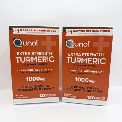 Qunol Extra Strength Turmeric 1,500 mg Capsules 2 PACK New Sealed Box Exp 2028