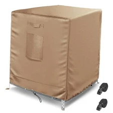 Central Air Conditioner Cover for Outside Units, AC Covers 30x30x32 inch Brown