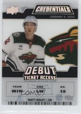 2022-23 Upper Deck Credentials Debut Ticket Access Acetate /249 Matt Boldy 0d95