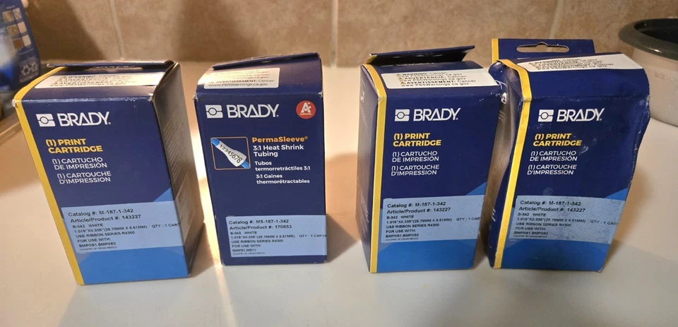 Brady Print Cartridge M-187-1-342 White Cartridge Four In Total. - Image 3 of 4