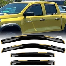 For 2023-2025 Chevy Colorado GMC Canyon Smoke In-Channel Door Window Vent Visors