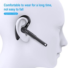 New Trucker Wireless Bluetooth-5.0 Earpiece Headset Mic Earbud Noise Cancelling