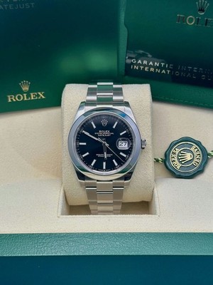 Rolex Datejust 126300 Oyster Bracelet Black Dial NEW 2026