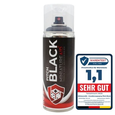 Pitch Black Spray (400m) - MiniatureAid  - Primer - Grundierung - Modellbau