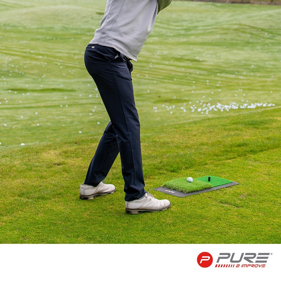 Indoor Outdoor Garden Golf Mat Golf Practice Aid + Rubber Tees Heavy Duty Winter