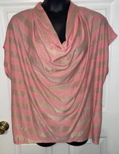 NWT Seven7 Luxe Plus Sz 3X Pink Khaki Metalli...