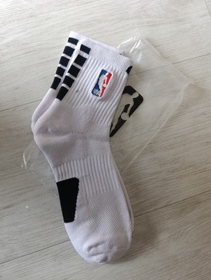 NIKE Elite Crew NBA Socken Halbhoch Dri-Fit EU 42 - 46 / US 8 - 12 Weiß NEU