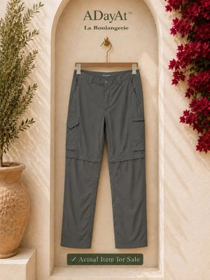 Columbia Omni-Shade Convertible Cargo Pants Men 36x32 Grey Hiking Zip Off Shorts