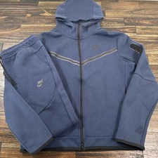 Nike Tech Fleece Sweatsuit Hoodie Joggers Midnight Navy Blue Men s Size M