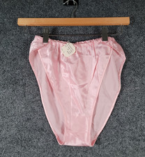 NWT 90s Victoria's Secret Second Skin Satin Panties Hi-Cut Underwear Small Pink