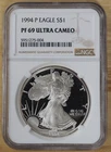 1994 P American Proof Silver Eagle - NGC PF 69 Ultra Cameo - FREE SHIPPING!