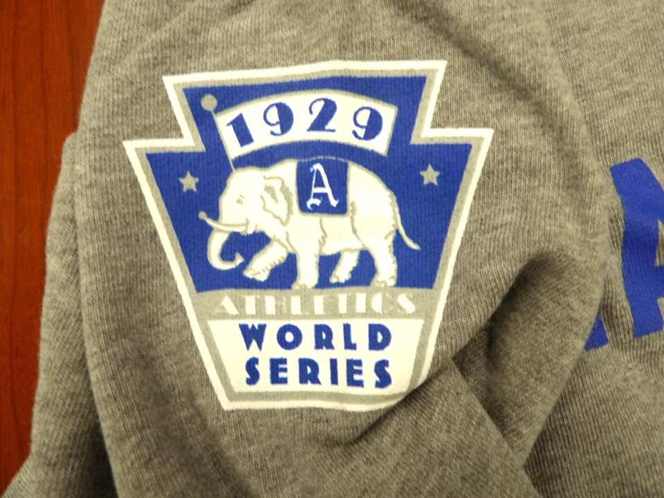 SUDADERA MITCHELL & NESS MLB 1929 SERIE MUNDIAL CAMPEONES PHILADELPHIA A'S TALLA L Foto 4 de 4