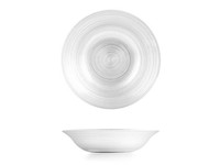 6 Tiefe Teller Circle Aus Glas Cm 22,5 H&h