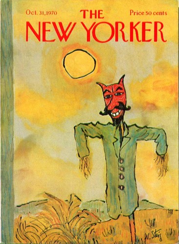 Copertina New Yorker Steig Halloween spaventapasseri 31/10 1970
