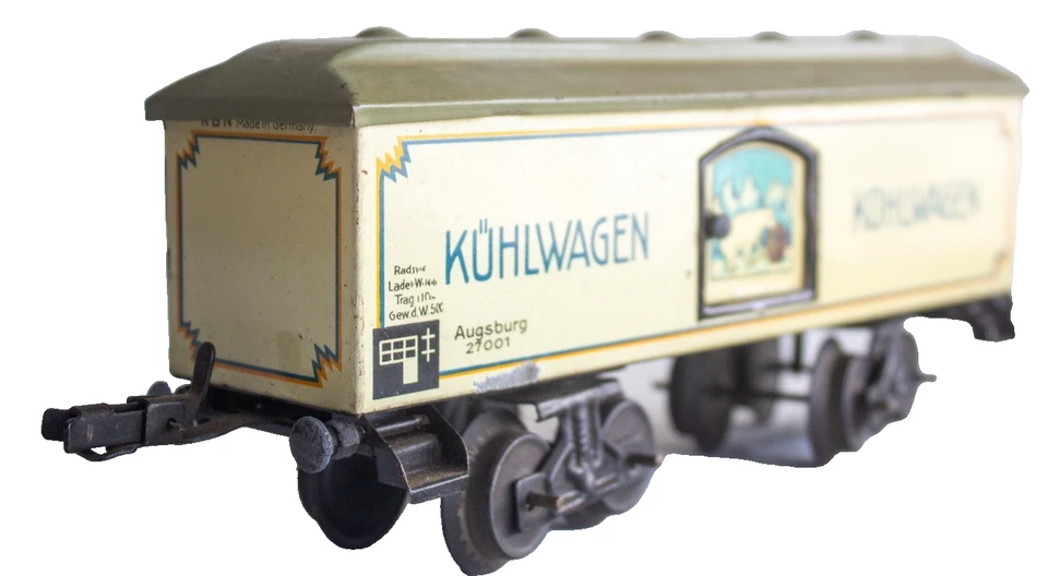 1930's Karl Bub (KBN) 0-gauge "Kuhlwagen" Tin Lithographed Freight Car - Image 4 of 4