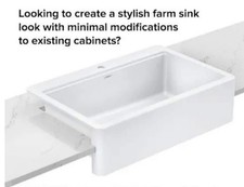Kraus Bellucci 33" White Farmhouse Quartz Composite Kitchen Sink KGTF1-33WH