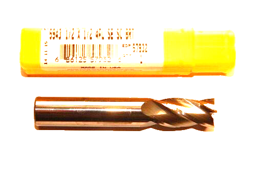 1/2" Carburo Sólido 4 Flautas FINILLO DE EXTREMO OAL 3" Cuadrado Regular Hecho en EE. UU. MCT 57932 - Imagen 2 de 2