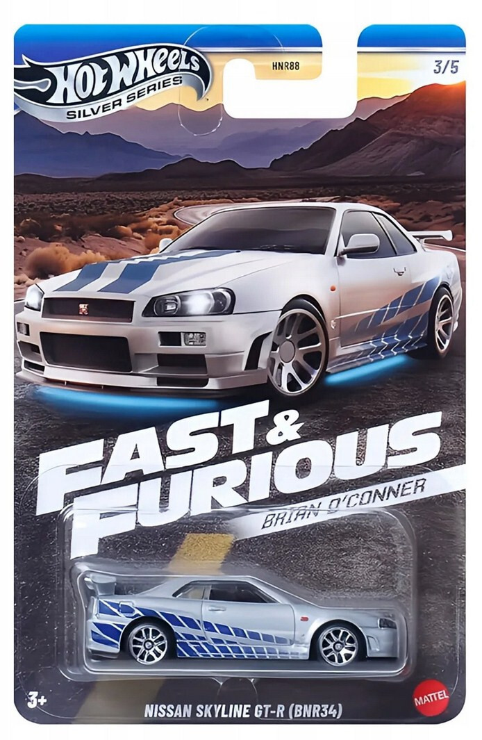 HOT WHEELS - BRIAN O'CONNER - NISSAN SKYLINE GT-R BNR34 - FAST
