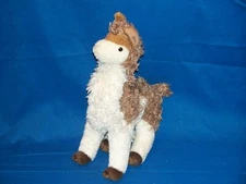 Douglas Cuddle Toy plush white brown Llama 12"
