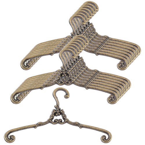 15 Pcs Retro -Kleidungsständer Puppenhaus-Aufhänger Mini-Kleiderbügel-Dekore - Bild 12 von 12