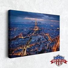 Beneath the Eiffel Moon Wall Art, Canvas Print for Home Decor, Wall Decor Poster