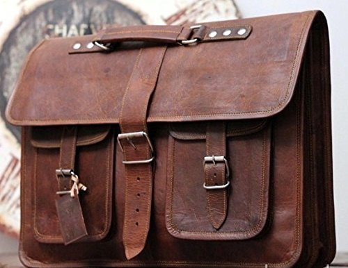 Sac Messager En Cuir Véritable Vintage Pour Homme - Marron - Fabriqué Main En Inde - Neuf