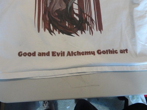 Maglietta Good and Evil Alchimy arte gotica Blackater Angel manica lunga gotica XL - Foto 4 di 7