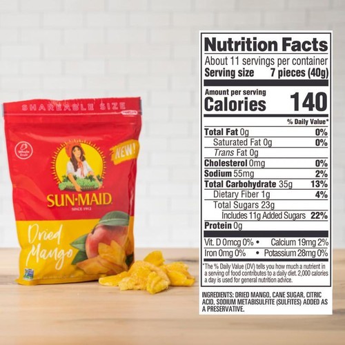 Dried Mango Slices Natural Fruit Snack Healthy Lunchbox Treat Pack of 1 New - Picture 3 of 9
