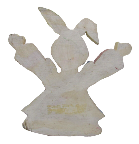Easter Wooden hand-crafted Easter bunny rabbit face wall plaque 10 1/2"x11 1/2" - Picture 3 of 3
