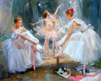 Ballet dancers in class Oil Painting Giclee Art Printed on canvas L3637