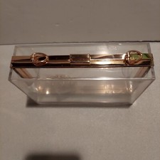 Acrylic Handbag -Gold Color Trim  Clasp - Crossbody Chain in Gold Color