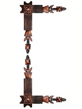 Angle 230 x 270 mm flat angle corner angle wrought iron copper.