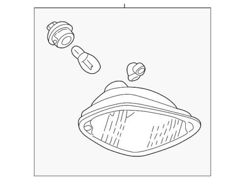 Lámpara de marcador lateral derecho trasero para Ford Focus 2000-2005 (N/P 2S4Z-15A201-AB)