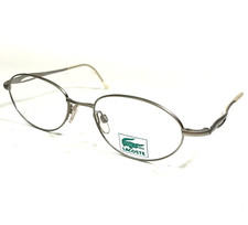 Vintage Lacoste Eyeglasses Frames LD 8004 C093 Matte Silver Round 50-17-135