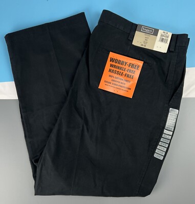 Pleated Pants Haggar Wrinkle Free Pants NWT Black Haggar