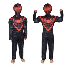 Spider-Man Kids Muscle Jumpsuit Uniform Halloween Cosplay Costume