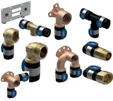 Geberit FlowFit Fitting Wandscheibe Winkel T-Stück Übergang incl.Montagevideo