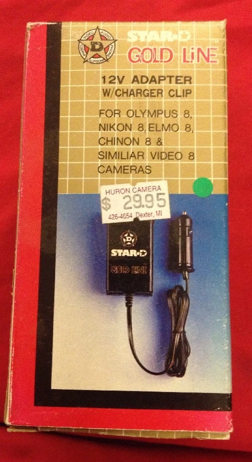 Cargador de batería de cámara adaptador 12v para Olympus Nikon Elmo Chinon video 8 cámaras Foto 4 de 4